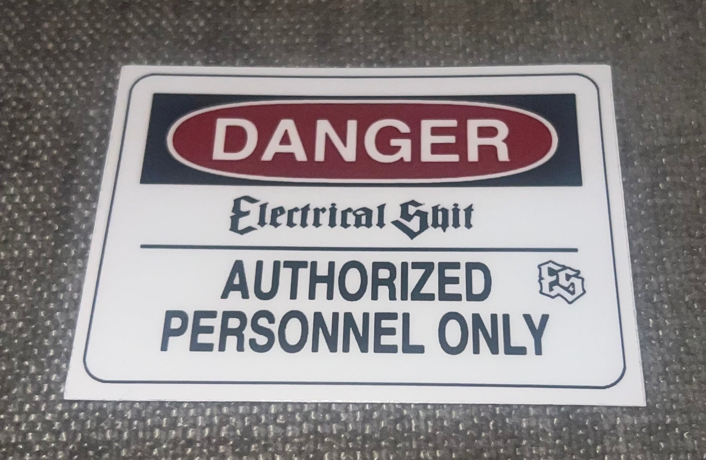 Es DANGER sticker