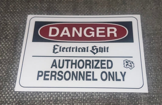 Es DANGER sticker
