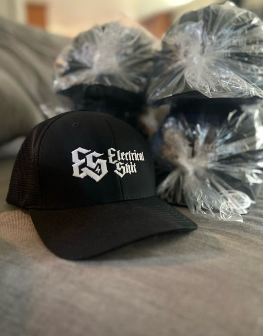 Es black snapback hat+ 4 E.S. Stickers